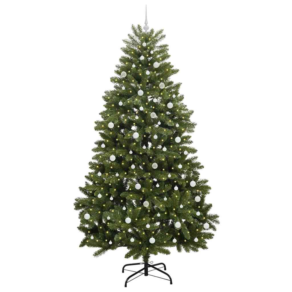 Albero di Natale artificiale Vidaxx con 300 LED verdi, 240 cm in PVC e metallo