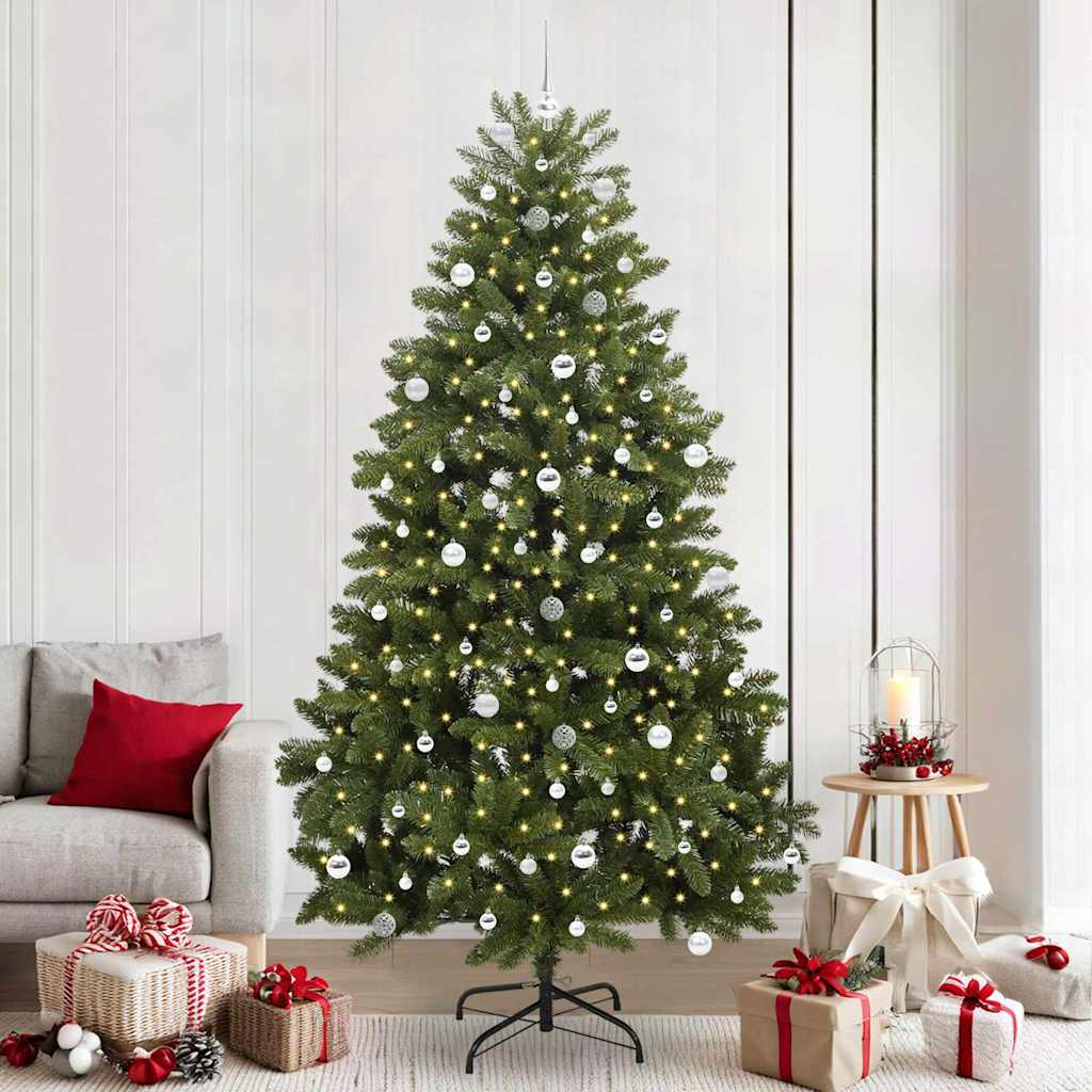 Albero di Natale artificiale Vidaxx con 300 LED verdi, 240 cm in PVC e metallo