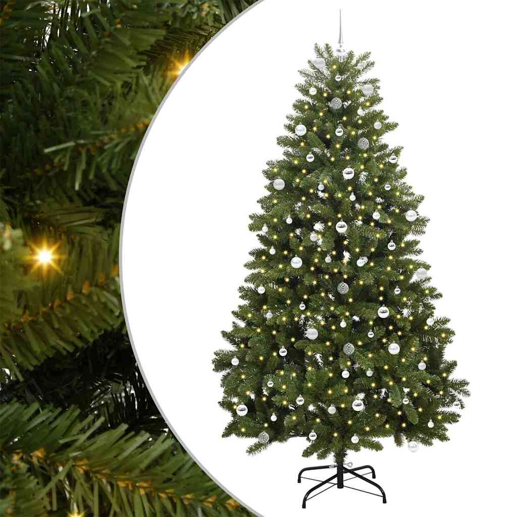 Albero di Natale artificiale Vidaxx con 300 LED verdi, 240 cm in PVC e metallo