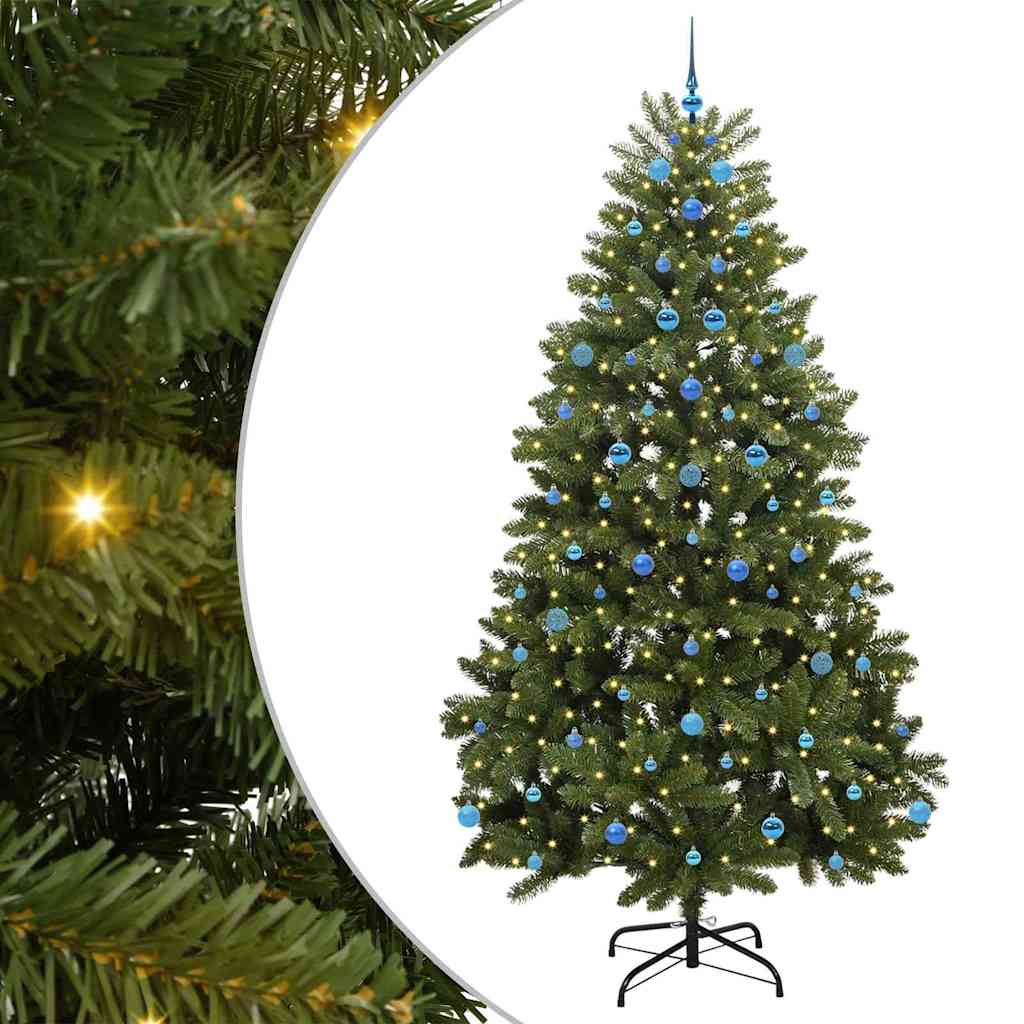 Vidaxl kunstkerstboom met 300 led groen 240 cm pvc en metaal