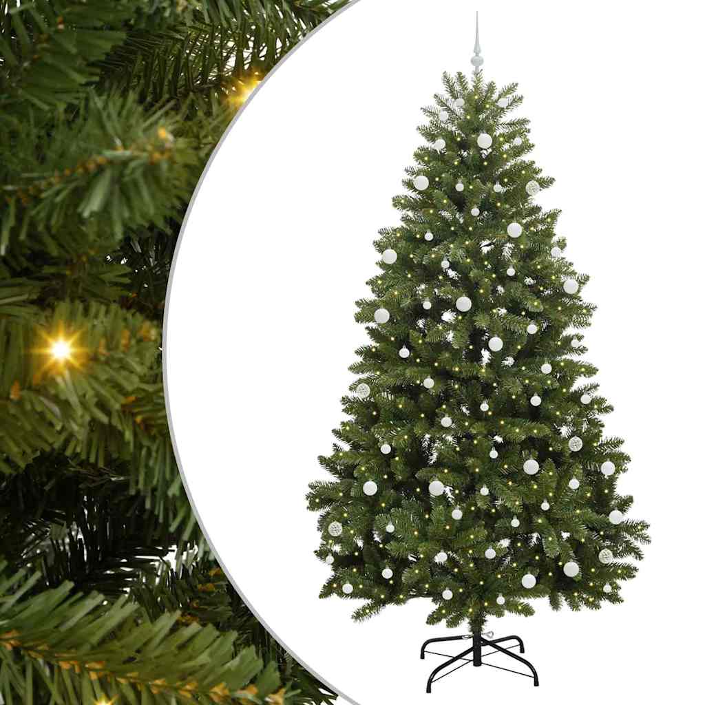 Vidaxl kunstkerstboom met 300 led groen 270 cm pvc en metaal