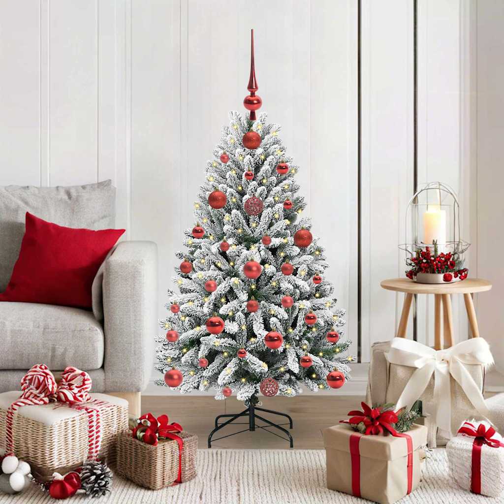 Albero di Natale artificiale Vidaxx con 150 LED verdi e bianchi, PVC e metallo da 120 cm
