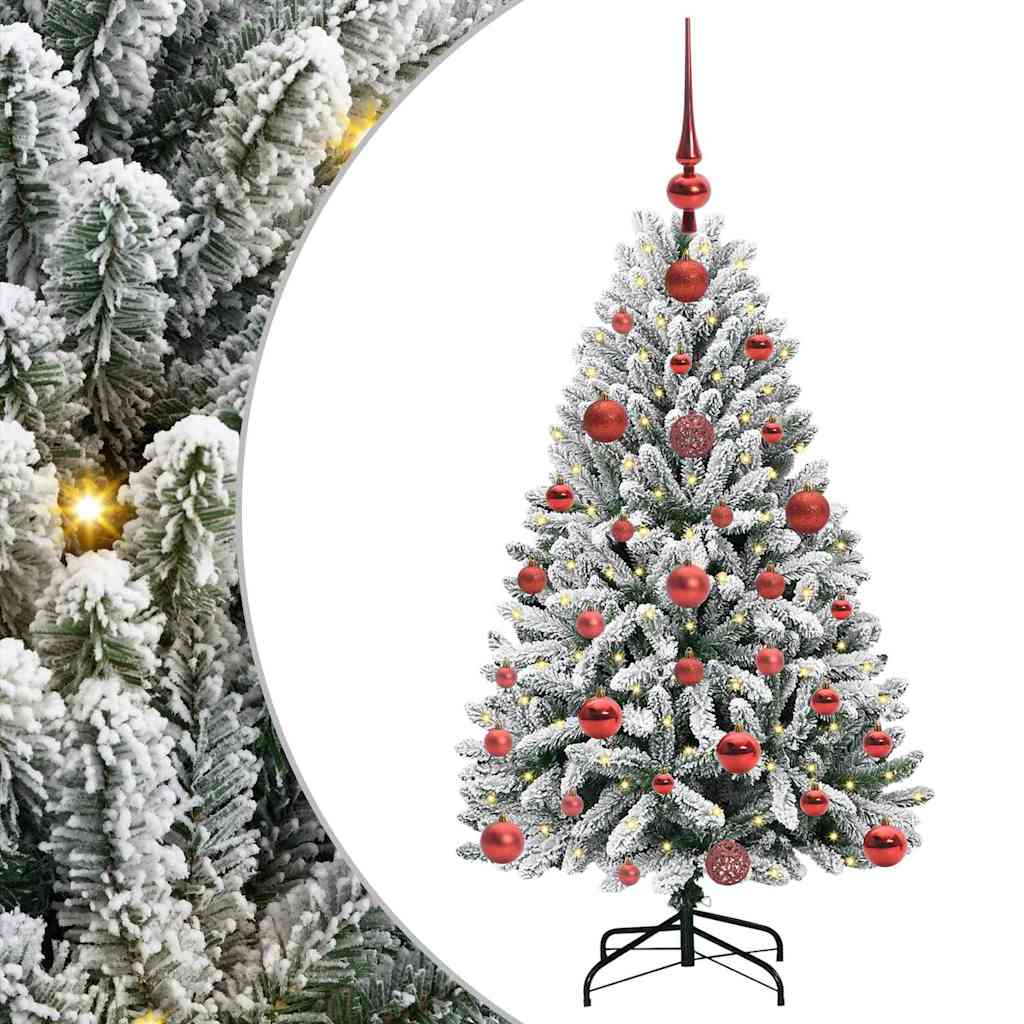 Albero di Natale artificiale Vidaxx con 150 LED verdi e bianchi, PVC e metallo da 120 cm