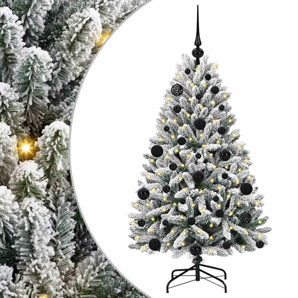 Albero di Natale artificiale Vidaxx con 150 LED verdi e bianchi, PVC e metallo da 120 cm