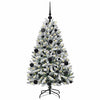 Albero di Natale artificiale Vidaxx con 150 LED verdi e bianchi, PVC e metallo da 120 cm