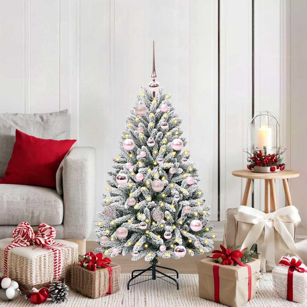 Albero di Natale artificiale Vidaxx con 150 LED verdi e bianchi, PVC e metallo da 120 cm