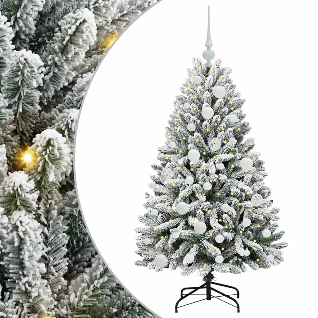 Albero di Natale artificiale Vidaxx con 150 LED verdi e bianchi, PVC e metallo da 120 cm