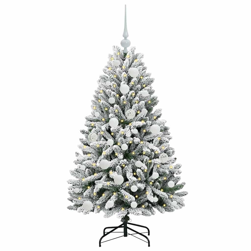 Albero di Natale artificiale Vidaxx con 150 LED verdi e bianchi, PVC e metallo da 120 cm