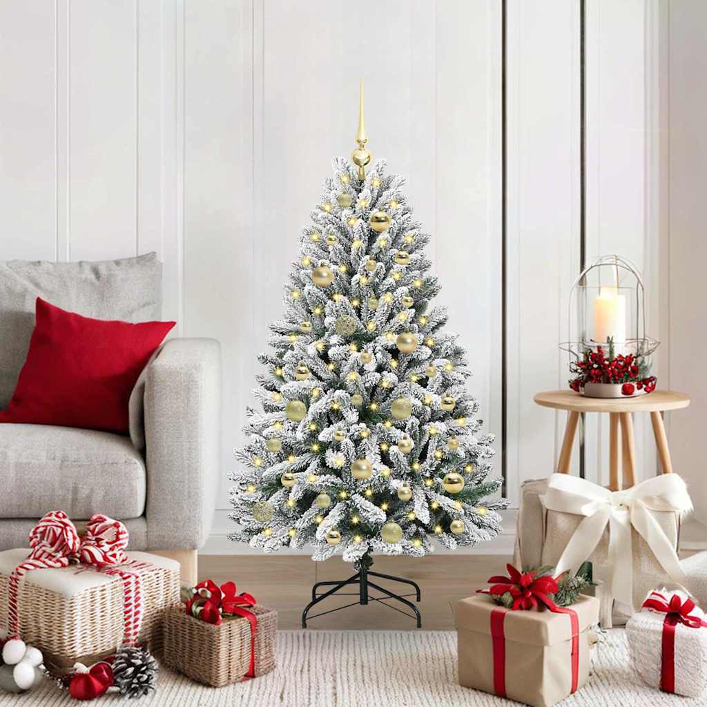Albero di Natale artificiale Vidaxx con 150 LED verdi e bianchi, PVC e metallo da 120 cm