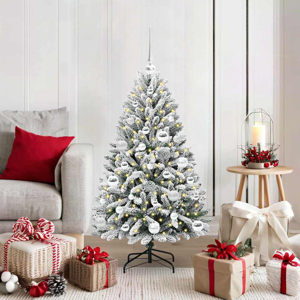 Albero di Natale artificiale Vidaxx con 150 LED verdi e bianchi, PVC e metallo da 120 cm