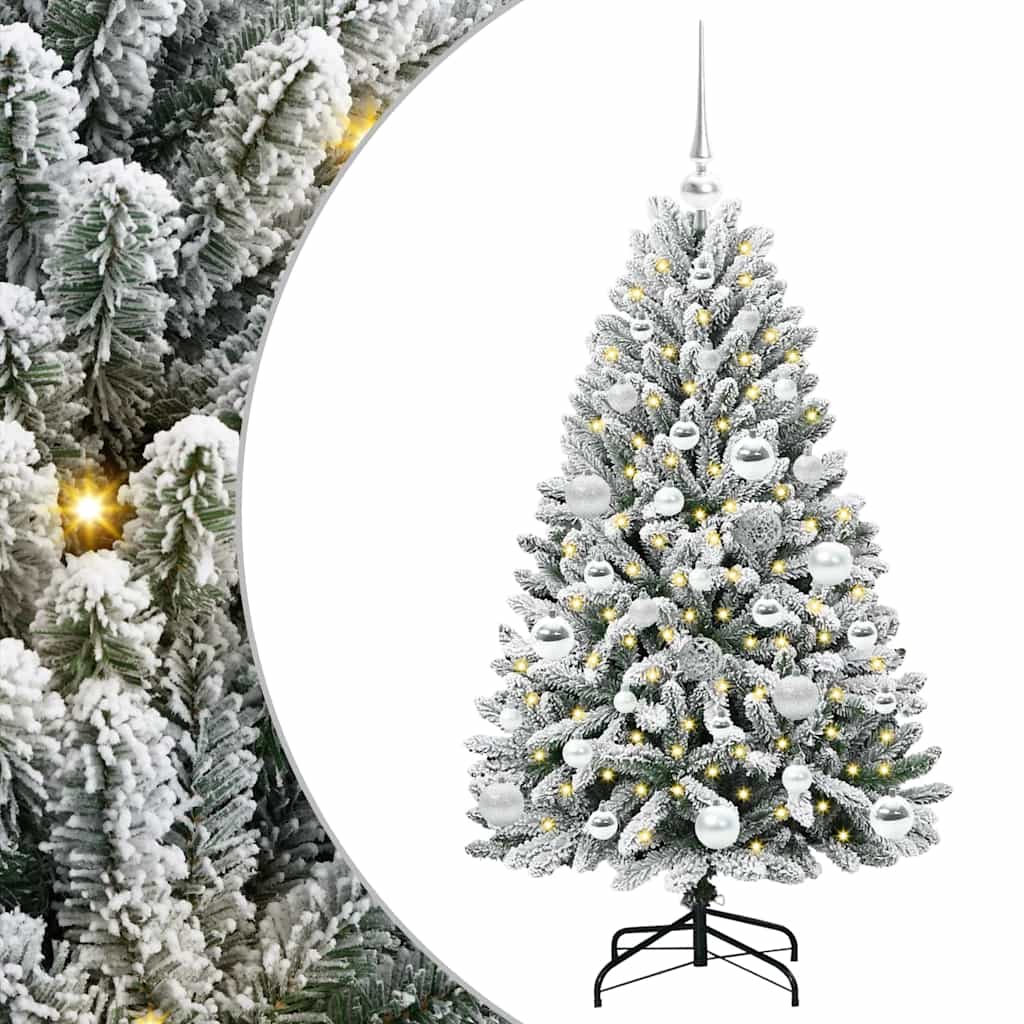 Albero di Natale artificiale Vidaxx con 150 LED verdi e bianchi, PVC e metallo da 120 cm