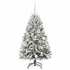 Albero di Natale artificiale Vidaxx con 150 LED verdi e bianchi, PVC e metallo da 120 cm