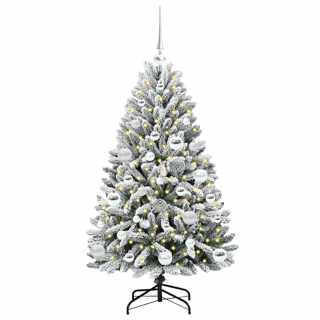Albero di Natale artificiale Vidaxx con 150 LED verdi e bianchi, PVC e metallo da 120 cm