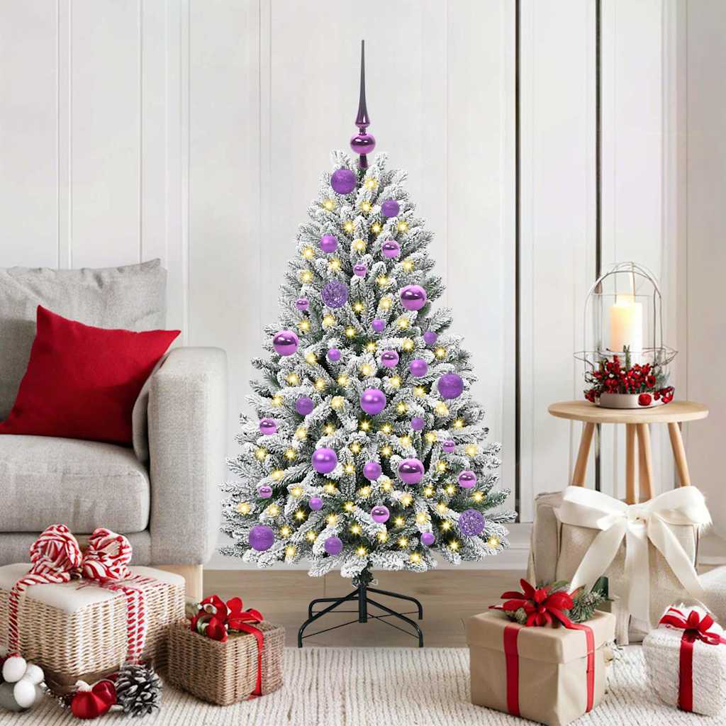 Albero di Natale artificiale Vidaxx con 150 LED verdi e bianchi, PVC e metallo da 120 cm