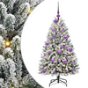 Albero di Natale artificiale Vidaxx con 150 LED verdi e bianchi, PVC e metallo da 120 cm