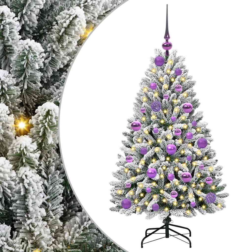 Albero di Natale artificiale Vidaxx con 150 LED verdi e bianchi, PVC e metallo da 120 cm