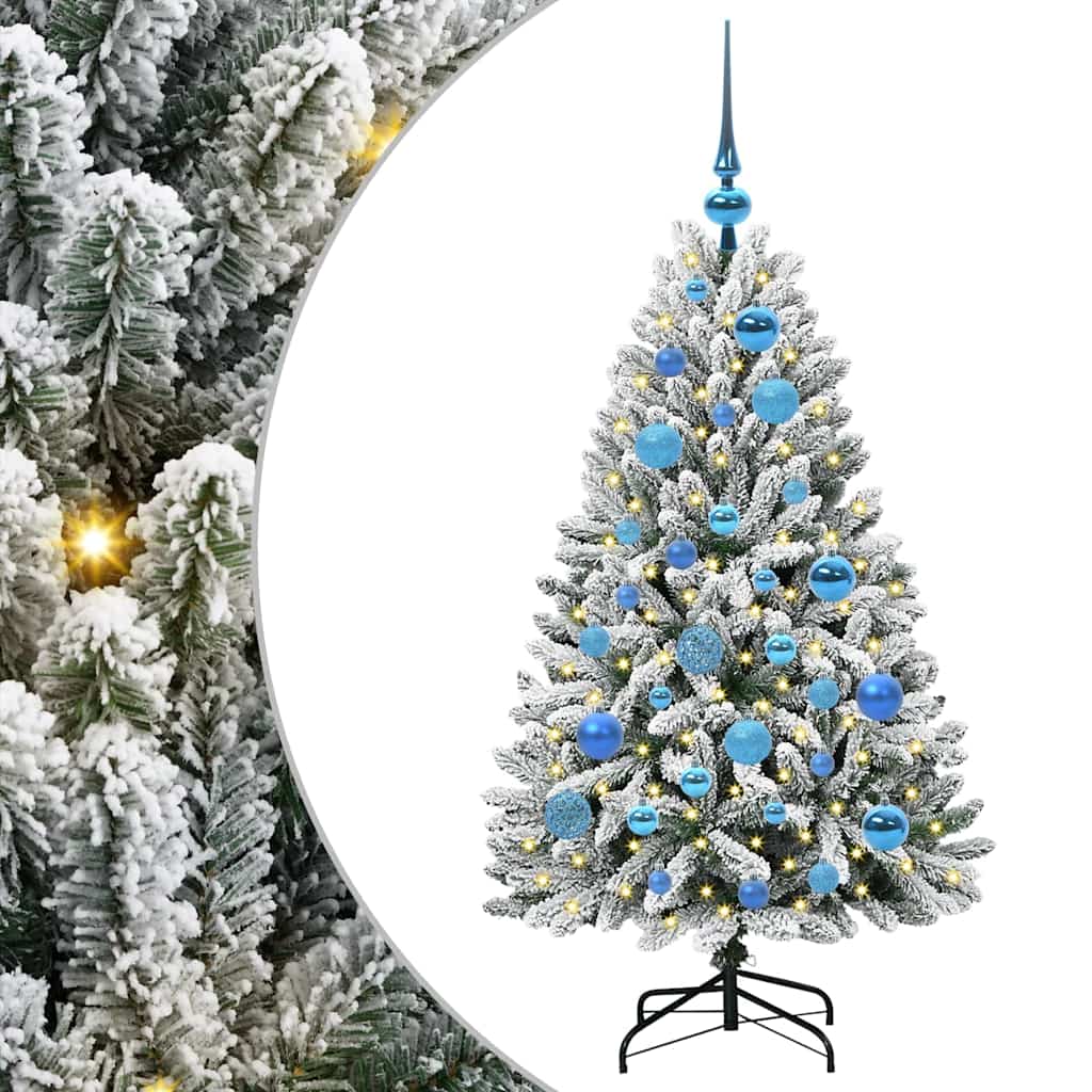 Albero di Natale artificiale Vidaxx con 150 LED verdi e bianchi, PVC e metallo da 120 cm