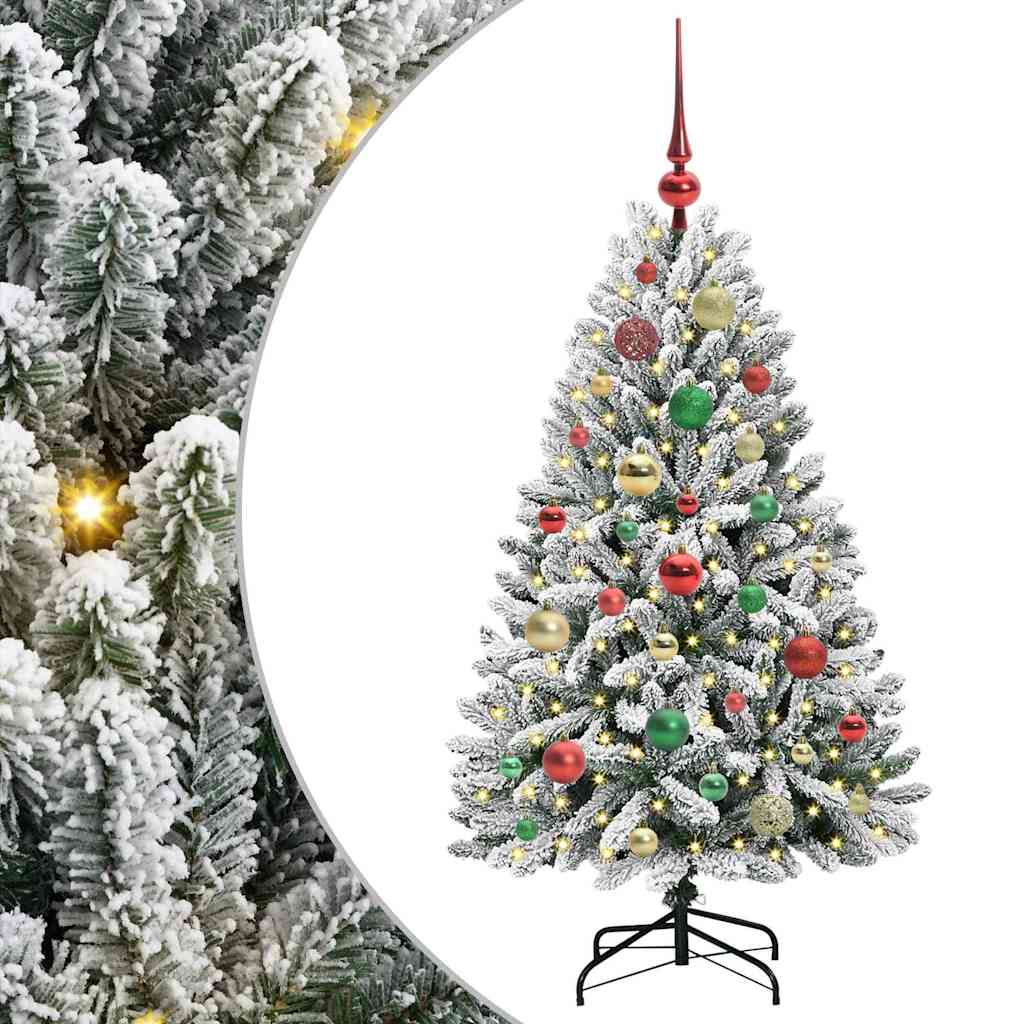 Albero di Natale artificiale Vidaxx con 150 LED verdi e bianchi, PVC e metallo da 120 cm