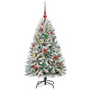 Vidaxl kunstkerstboom met 150 led groen en wit 120 cm pvc en metaal