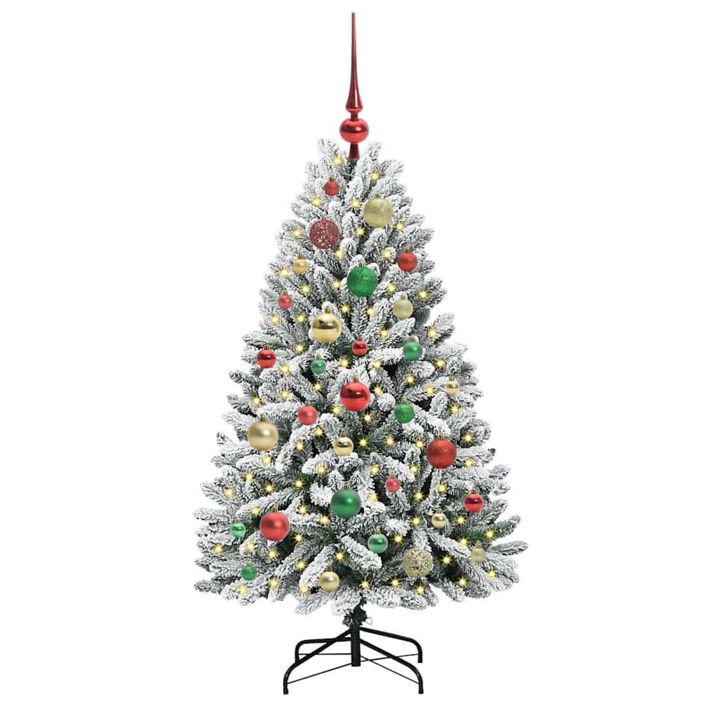 Albero di Natale artificiale Vidaxx con 150 LED verdi e bianchi, PVC e metallo da 120 cm