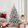 Albero di Natale artificiale Vidaxx con 150 LED verdi e bianchi, PVC e metallo da 150 cm