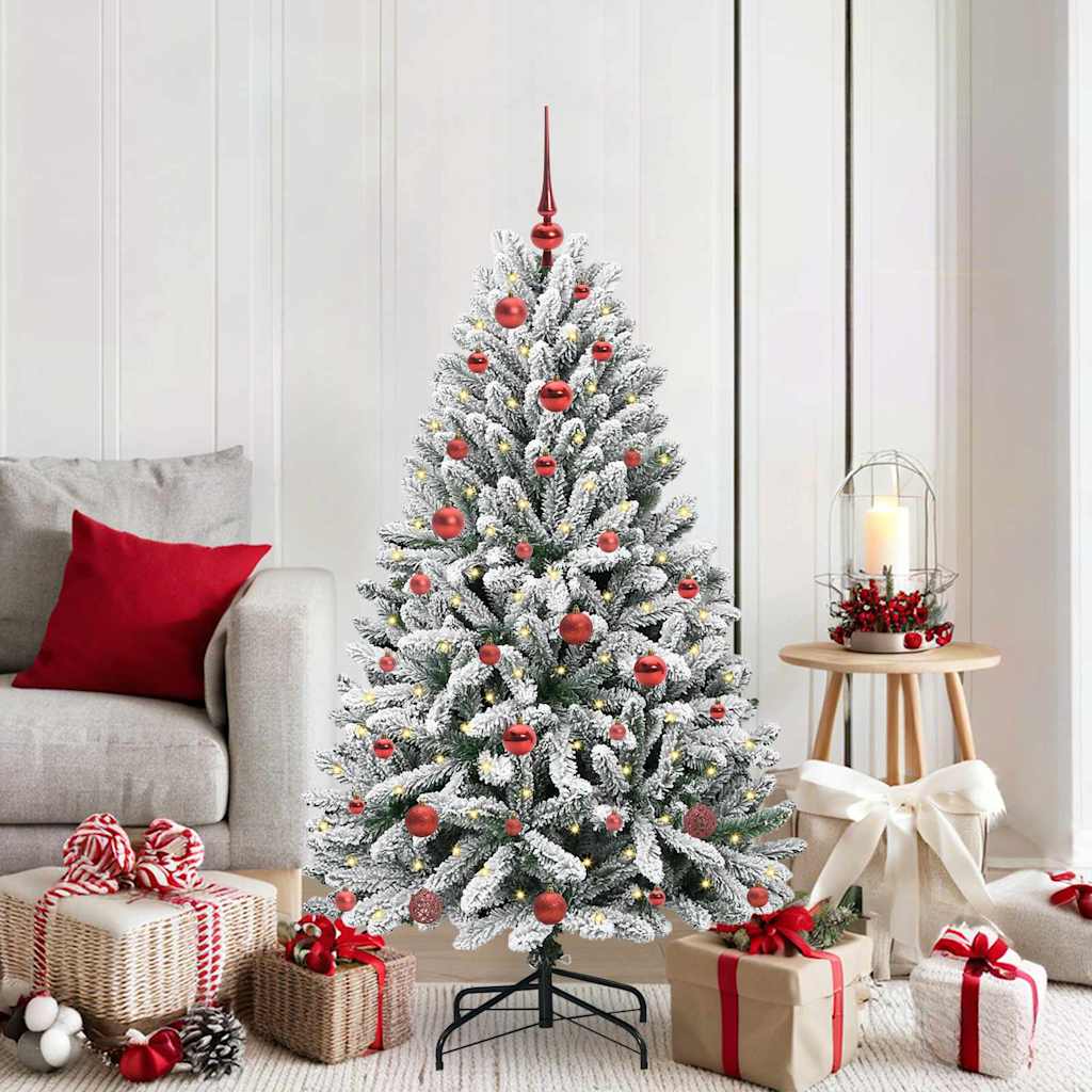 Albero di Natale artificiale Vidaxx con 150 LED verdi e bianchi, PVC e metallo da 150 cm