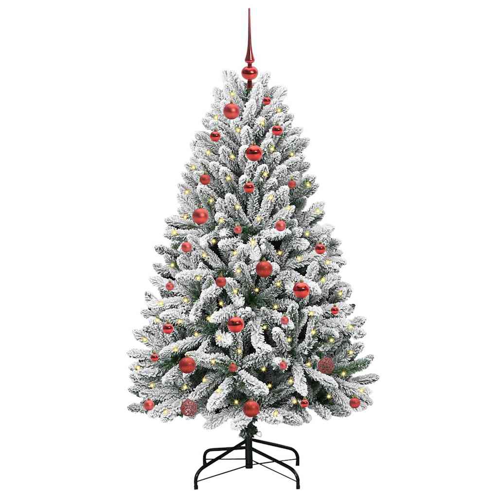 Albero di Natale artificiale Vidaxx con 150 LED verdi e bianchi, PVC e metallo da 150 cm