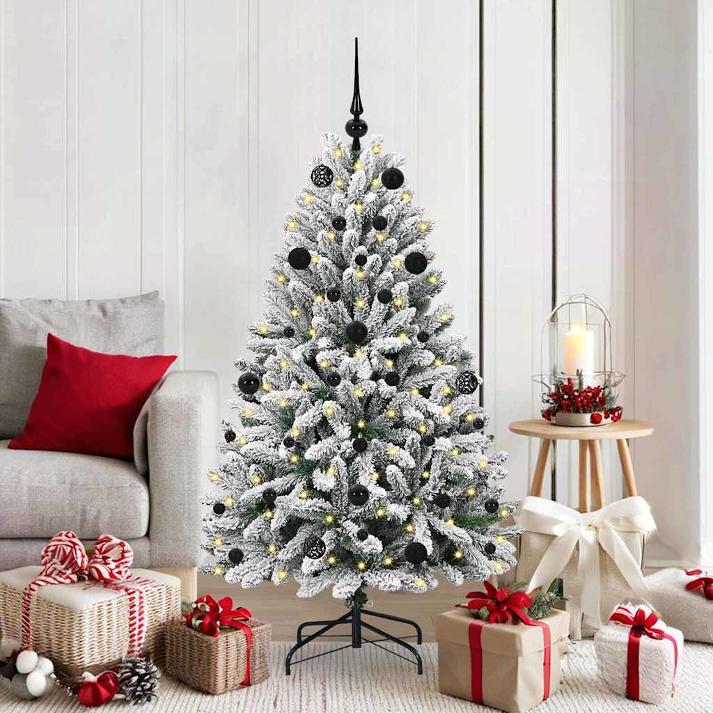 Albero di Natale artificiale Vidaxx con 150 LED verdi e bianchi, PVC e metallo da 150 cm