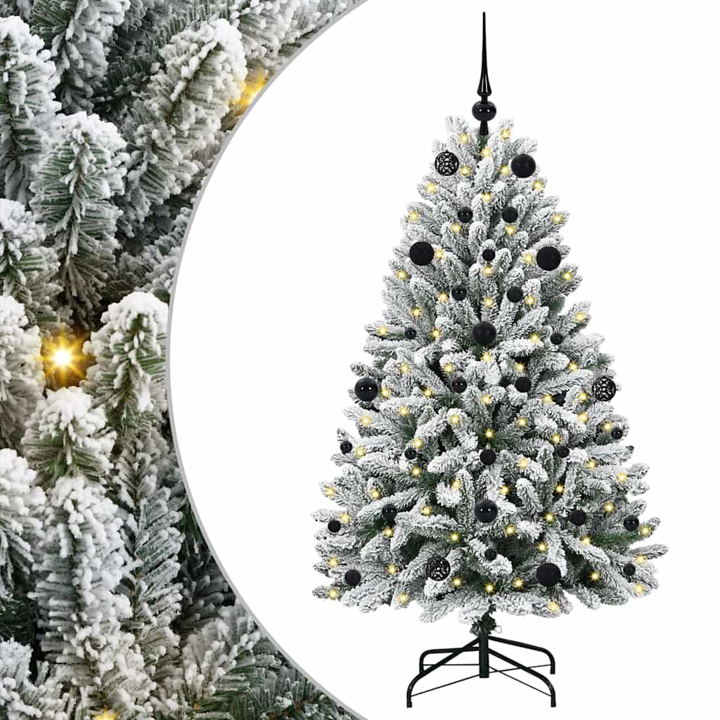 Albero di Natale artificiale Vidaxx con 150 LED verdi e bianchi, PVC e metallo da 150 cm