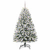 Albero di Natale artificiale Vidaxx con 150 LED verdi e bianchi, PVC e metallo da 150 cm