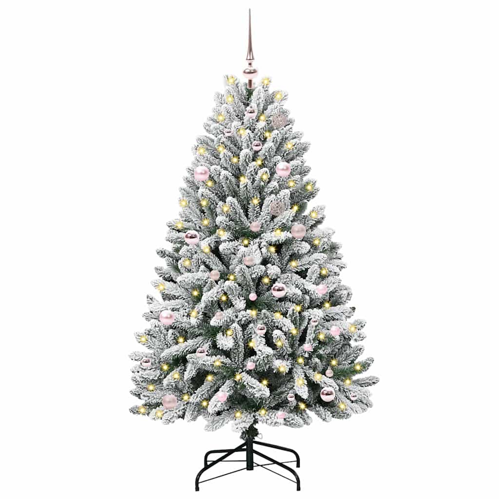 Albero di Natale artificiale Vidaxx con 150 LED verdi e bianchi, PVC e metallo da 150 cm