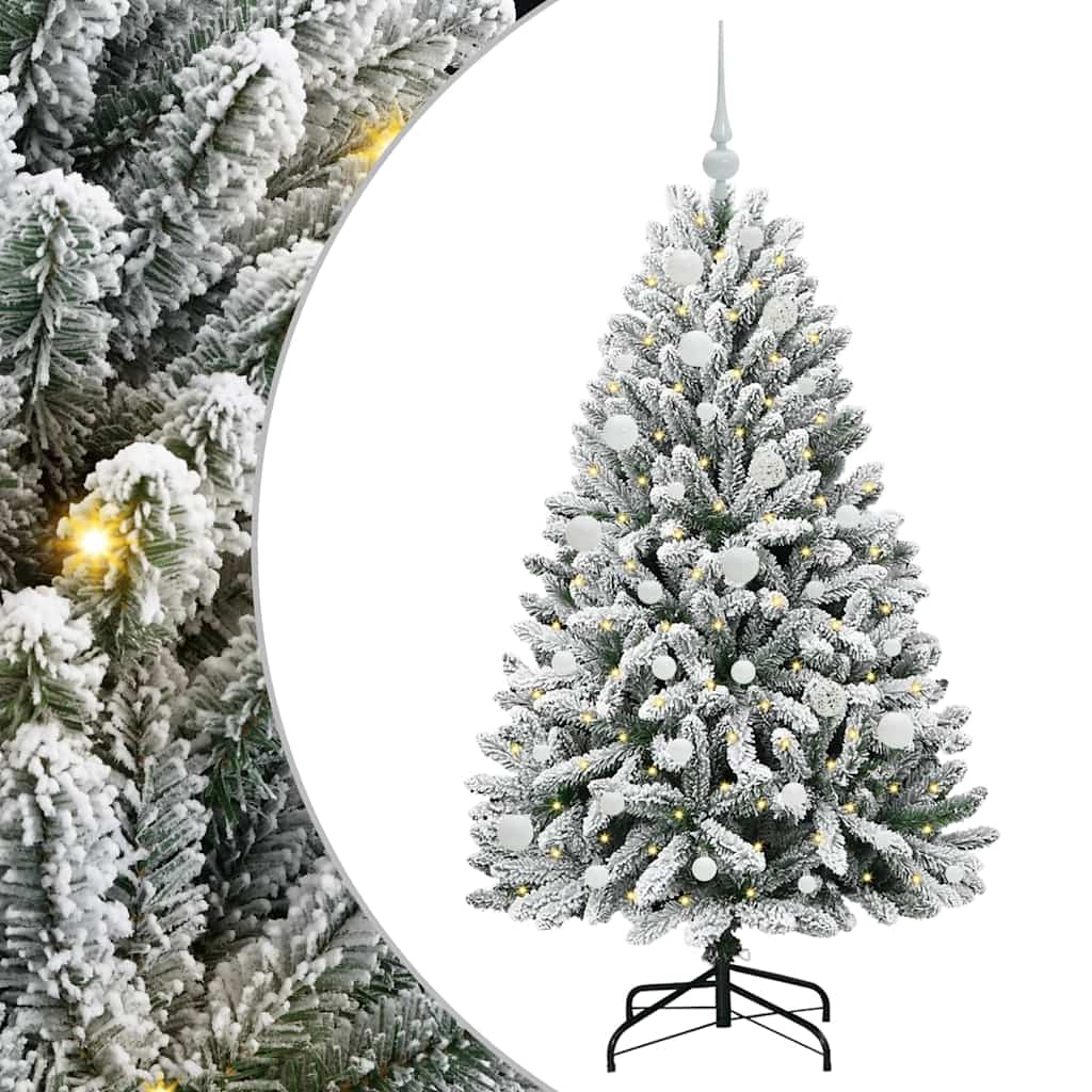 Albero di Natale artificiale Vidaxx con 150 LED verdi e bianchi, PVC e metallo da 150 cm