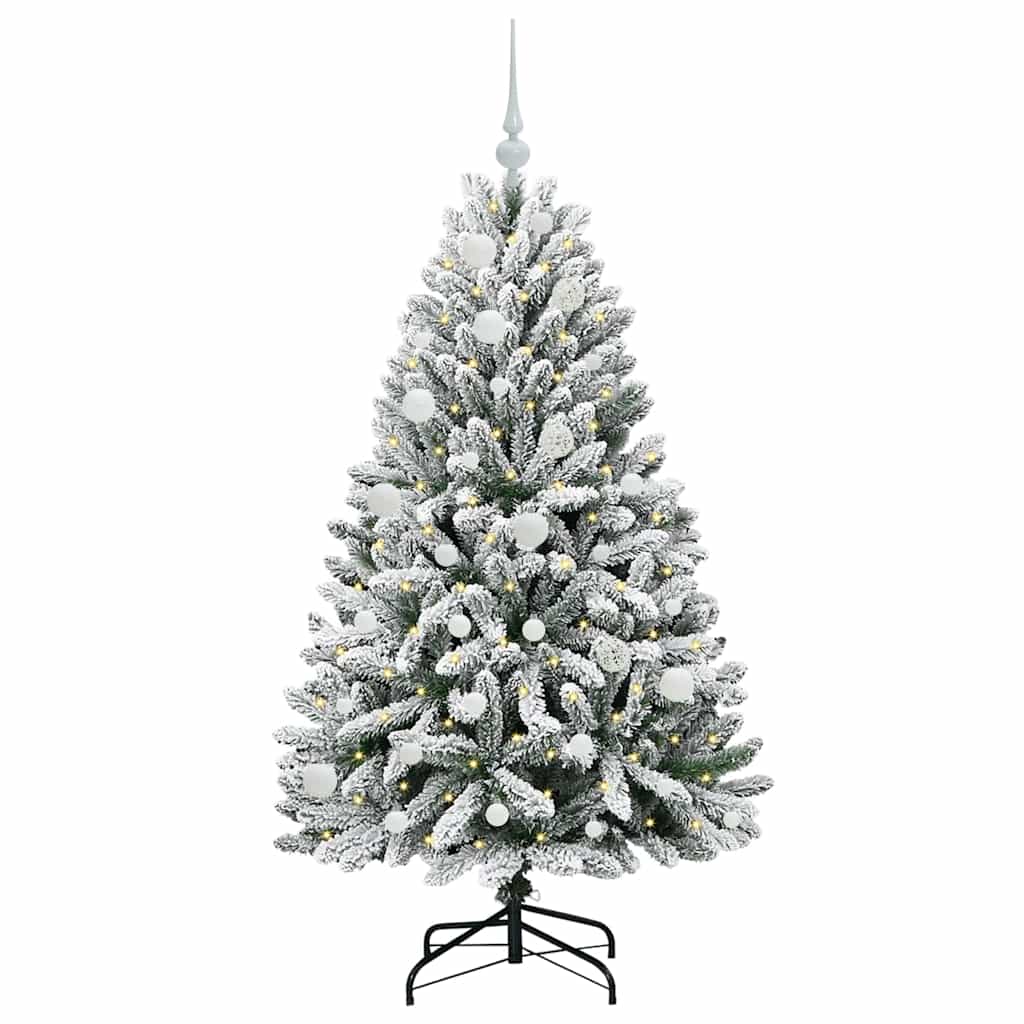 Albero di Natale artificiale Vidaxx con 150 LED verdi e bianchi, PVC e metallo da 150 cm
