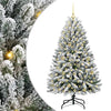Vidaxl kunstkerstboom met 150 led groen en wit 150 cm pvc en metaal