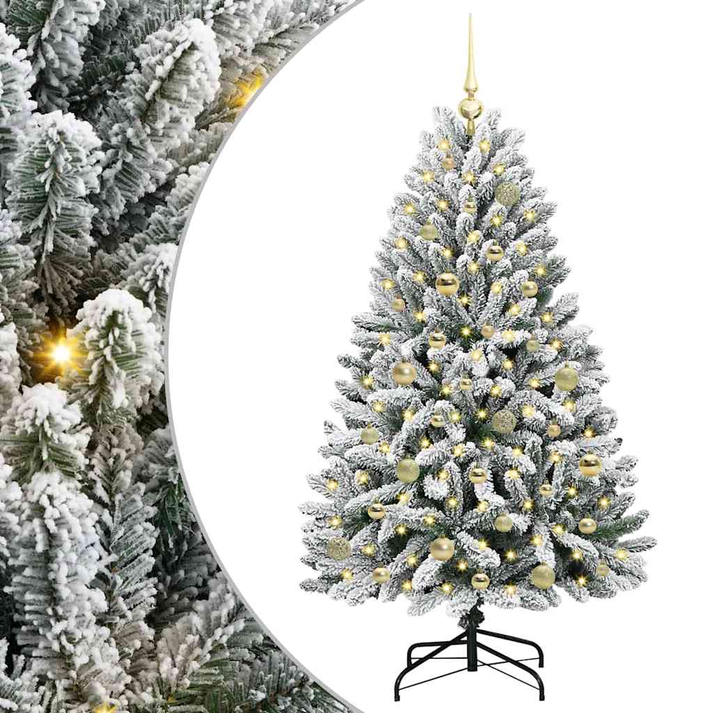 Albero di Natale artificiale Vidaxx con 150 LED verdi e bianchi, PVC e metallo da 150 cm