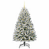 Albero di Natale artificiale Vidaxx con 150 LED verdi e bianchi, PVC e metallo da 150 cm