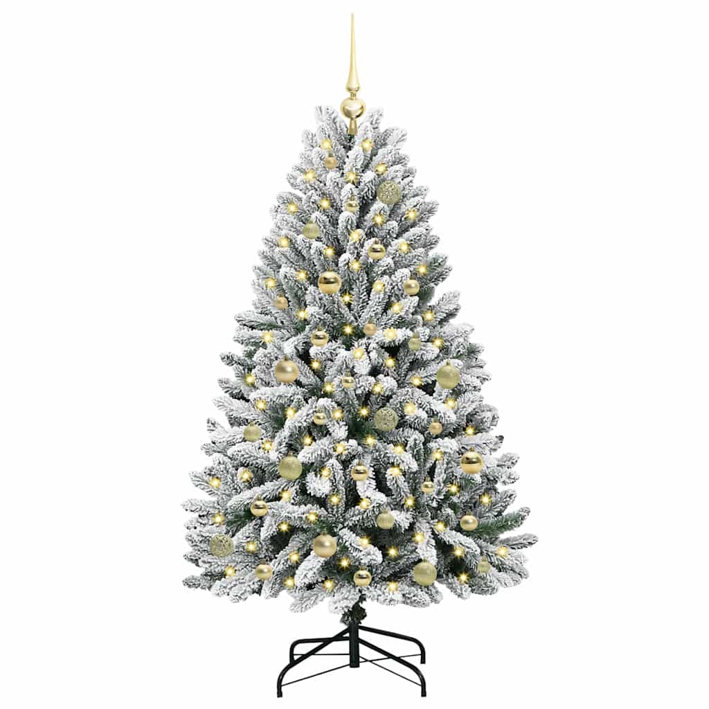Albero di Natale artificiale Vidaxx con 150 LED verdi e bianchi, PVC e metallo da 150 cm