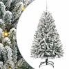 Albero di Natale artificiale Vidaxx con 150 LED verdi e bianchi, PVC e metallo da 150 cm