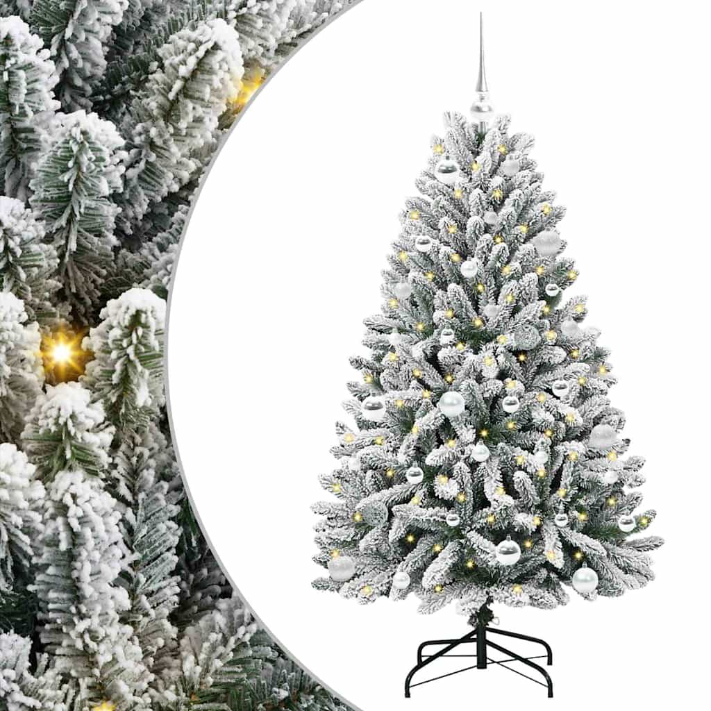 Albero di Natale artificiale Vidaxx con 150 LED verdi e bianchi, PVC e metallo da 150 cm