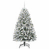 Albero di Natale artificiale Vidaxx con 150 LED verdi e bianchi, PVC e metallo da 150 cm