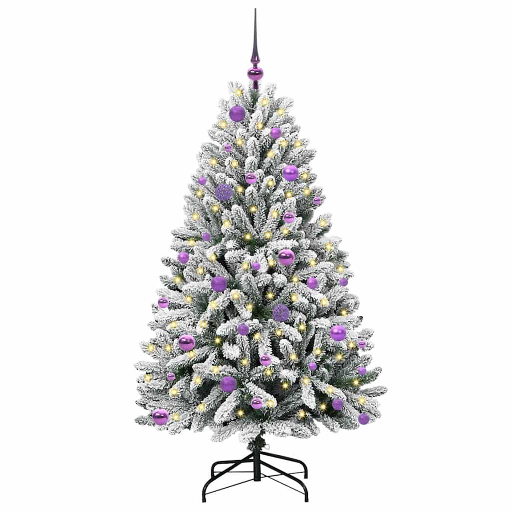 Albero di Natale artificiale Vidaxx con 150 LED verdi e bianchi, PVC e metallo da 150 cm
