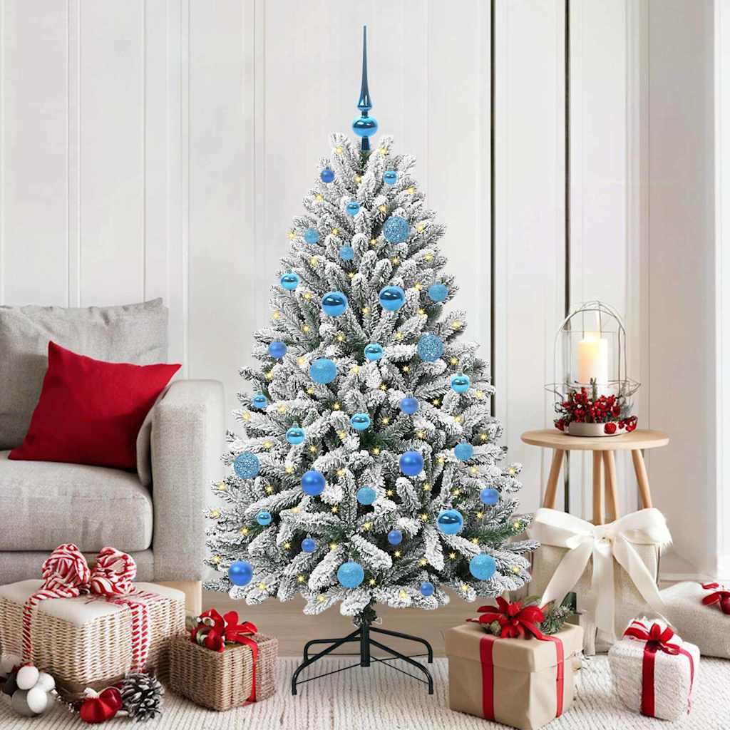 Albero di Natale artificiale Vidaxx con 150 LED verdi e bianchi, PVC e metallo da 150 cm