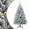 Albero di Natale artificiale Vidaxx con 150 LED verdi e bianchi, PVC e metallo da 150 cm