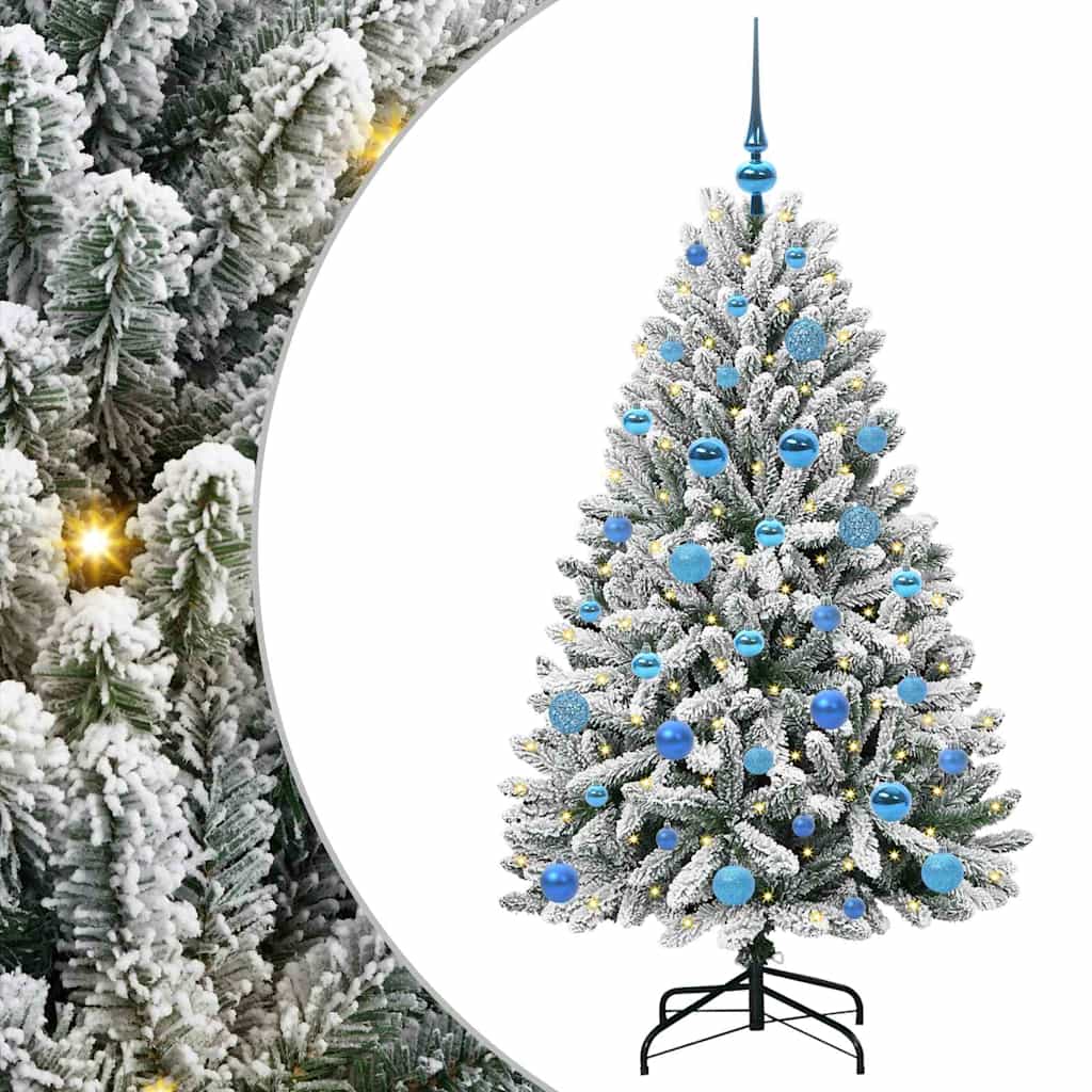 Albero di Natale artificiale Vidaxx con 150 LED verdi e bianchi, PVC e metallo da 150 cm