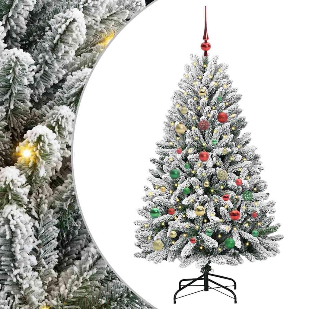 Albero di Natale artificiale Vidaxx con 150 LED verdi e bianchi, PVC e metallo da 150 cm