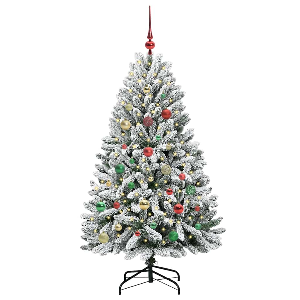 Albero di Natale artificiale Vidaxx con 150 LED verdi e bianchi, PVC e metallo da 150 cm
