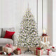 Vidaxl kunstkerstboom met 300 led groen en wit 180 cm pvc en metaal