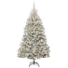 Vidaxl kunstkerstboom met 300 led groen en wit 180 cm pvc en metaal