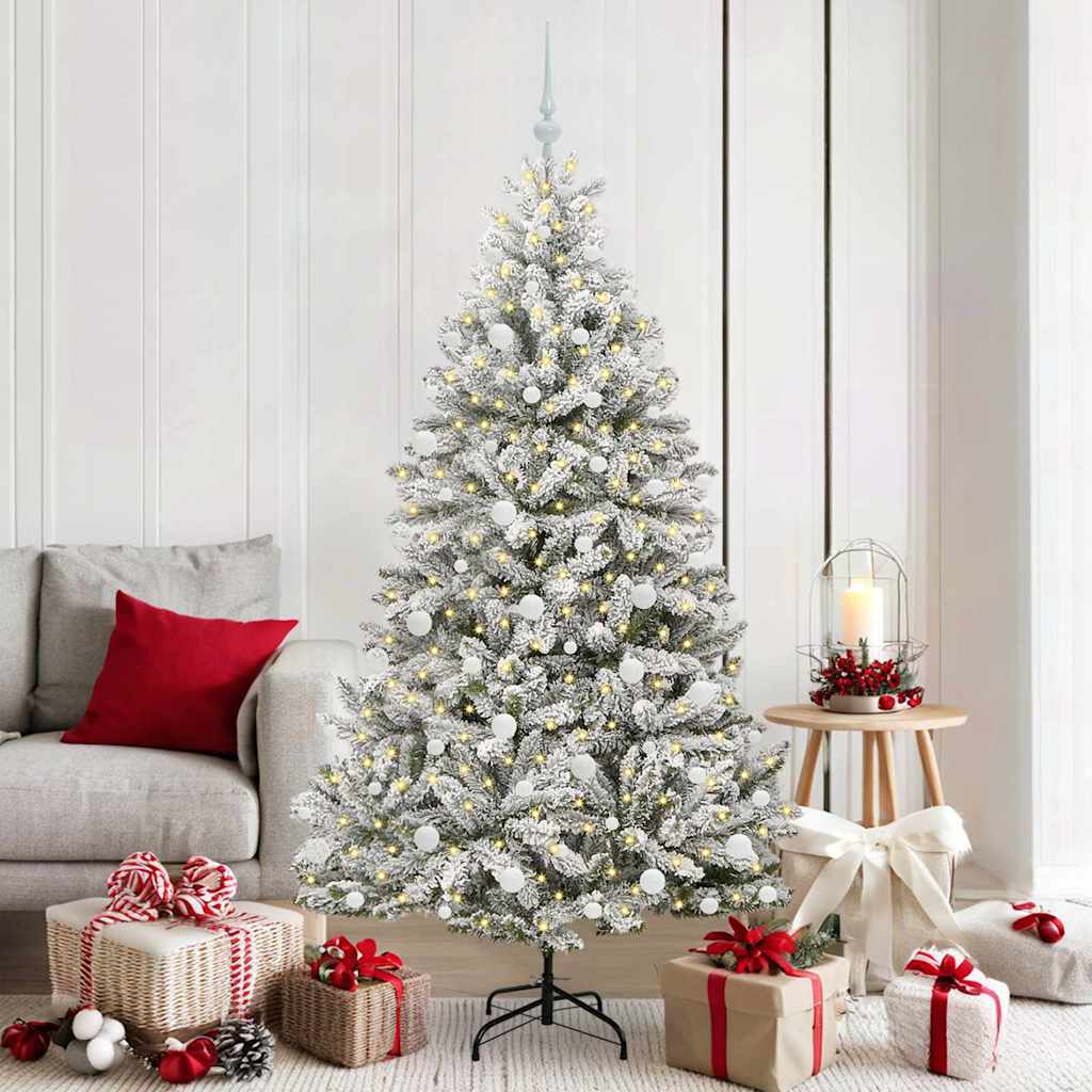 Albero di Natale artificiale Vidaxx con 300 LED verdi e bianchi 180 cm in PVC e metallo