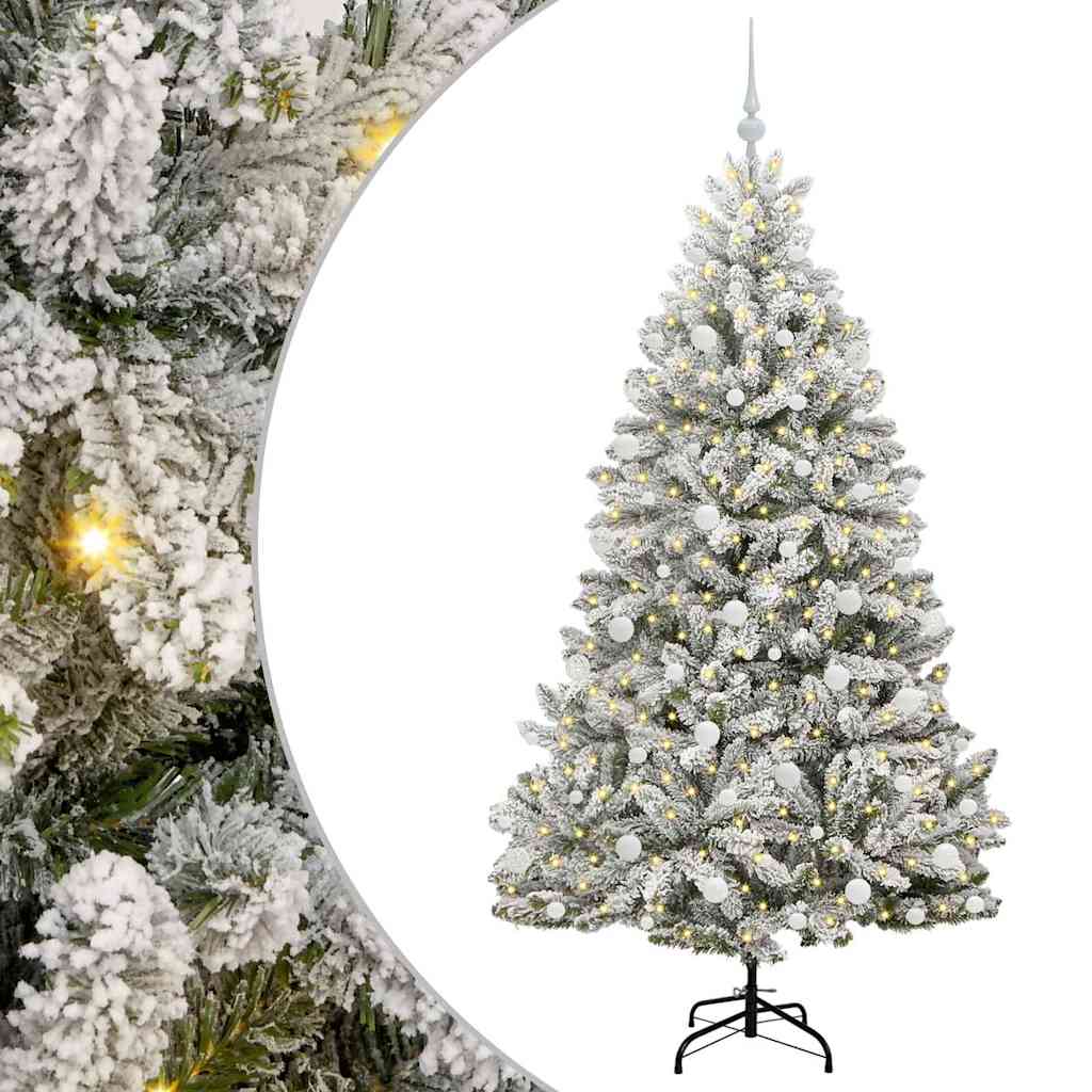 Albero di Natale artificiale Vidaxx con 300 LED verdi e bianchi 180 cm in PVC e metallo